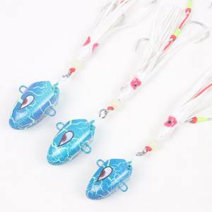 NUEVO Jig Metálico Luminoso de 150g 200g 250g con Anzuelo Asistido y Cabeza Plomada para Pesca de <span class=keywords><strong>Calamar</strong></span>, Señuelo de Pesca, Rigs de Jigging - Product Image 1