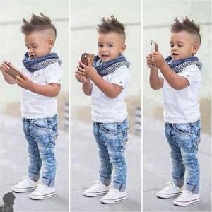 Ensemble de vêtements pour enfants, jeans super cool pour bébés garçons, ensembles de pantalons en vente en Chine - Product Image 2