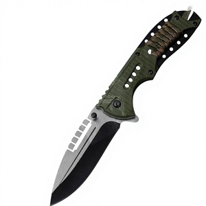 Couteau de poche pliable Green Forest HK personnalisable, qualité OEM, pour le camping, lame en acier inoxydable 3CR13 ultra-affûtée, manche ABS couleur bois - Product Image 1