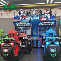 Máquina recreativa de carreras de coches para dos jugadores, operada con monedas, simulador de asiento doble para zona de juegos, popular en Speed Street