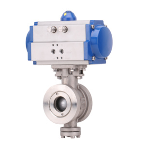 Válvula de Bola en V Neumática, Resistente al Desgaste, a Prueba de Explosiones, DN100, Acero Inoxidable, Doble Acción, para Agua, OEM HGZK - Product Image 3