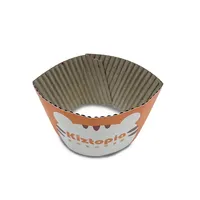 Manchon de tasse jetable en papier kraft à paroi simple, isolant thermiquement, pour boissons et café chaud