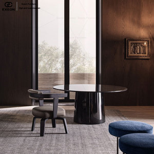 <span class=keywords><strong>Tavolo</strong></span> da Pranzo in Marmo di Alta Gamma in Stile Villa Minimalista, <span class=keywords><strong>Tavolo</strong></span> Rotondo Moderno e Lussuoso per Ristorante - Product Image 4