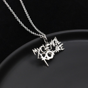 Il mio romanticismo chimico collane Rock Band in acciaio inox Cosplay collana pendente stile Vintage geometrico gioielli di moda regalo - Product Image 1