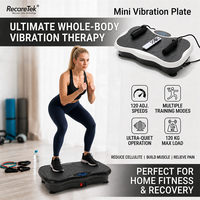 Plataforma Vibratoria con Altavoz, Máquina de Adelgazamiento de Cuerpo Completo con Asa, Dispositivo Vertical Oscilante 3D
