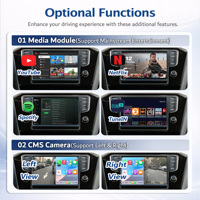CodeLynk Lecteur DVD de voiture, décodeur CarPlay sans fil pour Volkswagen Golf Skoda système MIB/MIB2, Android Auto sans fil, Airplay