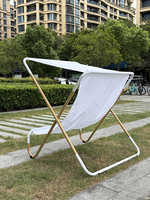 Chaise longue de luxe pliable et portable pour la plage, le jardin ou la piscine avec auvent pare-soleil