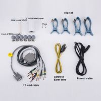 Appareil ECG CKG vétérinaire portable pas cher, trois canaux, électrocardiogramme à 12 dérivations, appareil ECG, électrode, moniteur ECG
