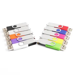 Unidad flash USB Memory Stick PenDrives Venta al por mayor 1GB 2GB 512M 256M 128M 64M Swivel U Disco USB Stick con logotipo