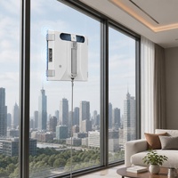 Robot Nettoyeur de Vitres Électrique Automatique 3400Pa, Télécommande 2.4G, Boîte à Poussière 0.6L, 11 Modes pour Vitres Domestiques (US)