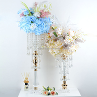 Vase à fleurs en acrylique transparent en gros, grand centre de table décoratif pour mariage, événement, fête, banquet