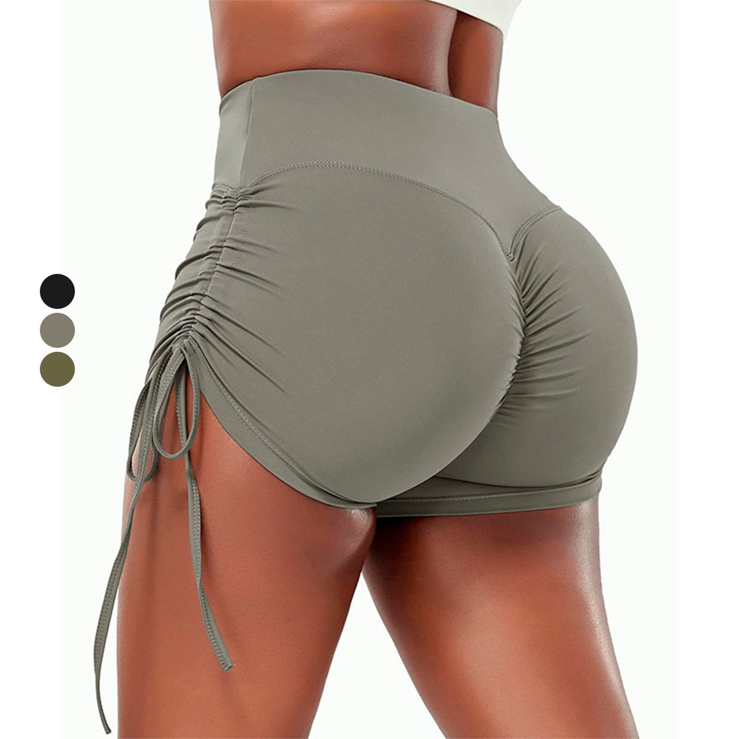 Custom Fast Delivery Women Gym Sports Wear Fitness Seamless Yoga Short Leggings Peach Buttocks Butt Lift Running Yoga Shorts