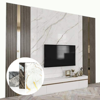 Panneau mural en marbre WPC imprimé en 3D avec motif personnalisé, écologique, ignifuge, anti-rayures, tailles personnalisées, intérieur, salle de bain, hôtel, moderne