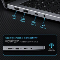 Nouvel ordinateur portable pour étudiants de 15,6 pouces, Intel N95 Quad Core, 16 Go de RAM, 512 Go de SSD, Windows 11 Business, portable, écran FHD IPS