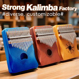 Kalimba en bois à 17 tons de Guangdong |   Piano à pouce léger personnalisé pour cadeaux de vacances, vente en gros, approvisionnement direct d'usine - Product Image 2