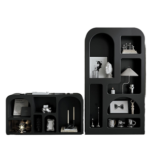 Estantería y Mueble de Almacenamiento de Madera Blanca Moderna, Estilo Simple Nórdico Vintage para Dormitorio u Oficina en Casa - Product Image 2