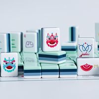 Jeu de tuiles de mahjong américain gravées en acrylique à 4 couches, 160 tuiles, avec sac de transport et accessoires, jeu de tuiles de mahjong en acrylique de 1,26 pouce