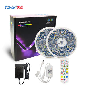 Kit de bande lumineuse LED RGB 12V TCWin, tendance électronique 2025, 20M 15M 10M 5M, 24 touches BT Musique, étanche IP20 IP65, finition impeccable pour - Product Image 3