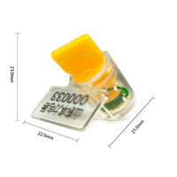 YC-F016 Scellé de sécurité torsadé en PC+ABS haute transparence pour compteurs d'énergie et d'eau 21x22x23mm