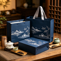 Sacs en papier de luxe personnalisés de haute qualité pour cadeaux, boîtes à thé haut de gamme, avec options de logo et de marquage de l'entreprise