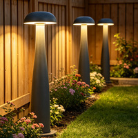 Lampe de jardin moderne en forme de champignon, LED AC 85-265V, IP65, aluminium, 12W, angle de faisceau 120°, température de couleur 3000K-6500K, Ra80, compatible OEM/ODM