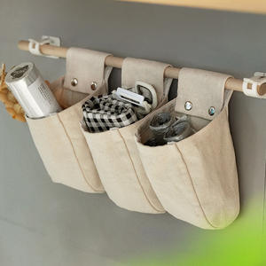 Sacs de rangement suspendus en toile, rectangulaires, avec crochets réglables, organisateur multifonctionnel pour la cuisine, à suspendre à la porte - Product Image 4