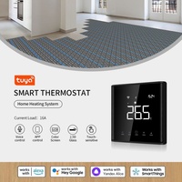 Termostat Pemanas Lantai Modern dengan Wi-Fi, 16A/3A, untuk Boiler Air Listrik, Kompatibel dengan Alexa Yandex 110-230V untuk Rumah dan Hotel