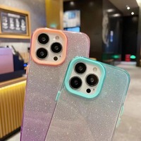 Accessoires brillants, coques de téléphone portable liquides pour iPhone 12 13 14 15 16 17 18 Pro Max