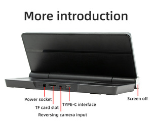 Bqcc 6.86 "IPS gấp HD màn hình không dây Carplay Android <span class=keywords><strong>Auto</strong></span> GPS navigation video Bảng điều khiển gương Monitor xe media player - Product Image 5