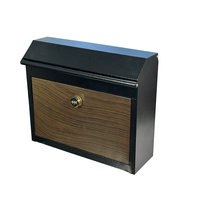 Boîte aux lettres murale en acier galvanisé avec panneau imitation bois, étanche pour extérieur, boîte à colis et lettres antivol, support OEM ODM