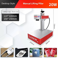 Nueva Máquina de Grabado Láser de Fibra CNC de 20W para Joyería, Pulseras y Anillos Personalizados, Compatible con DXF/PLT/AI/BMP, de Sobremesa, con Enfriamiento por Aire, Fácil de Operar