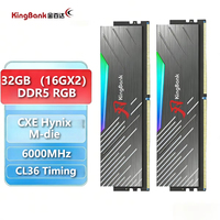 Mémoire vive DDR5 DDR4 KingBank neuve, 16 Go x 2, 6000 MHz, CL30-36, RGB, XMP 3.0 pour PC de bureau, en stock