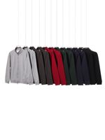Kledingfabrikanten Custom Herfst/Winter 420 Gram Standaard Opstaande Kraag Rits Jack Eenvoudige Neutrale Top Met Lange Mouwen