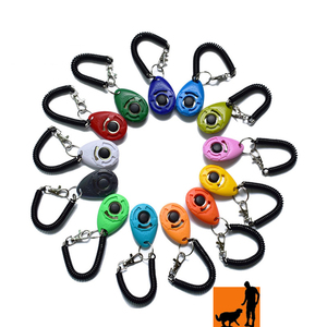 Plastica di forma carina personalizzata di alta qualità molti colori tra cui scegliere con manico forniture per l'addestramento del cane Clicker per l'addestramento del cane - Product Image 1
