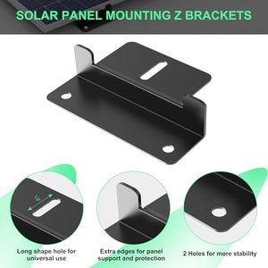 Ensemble de supports en Z pour montage à énergie <span class=keywords><strong>solaire</strong></span> avec écrou et boulon Kits de <span class=keywords><strong>fixation</strong></span> de panneaux solaires en alliage d'aluminium - Product Image 5