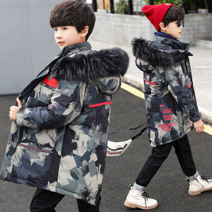 Vestes d'Hiver pour Grands Garçons Adolescents 2021 Manteaux Épais et Chauds à Capuche en Fourrure pour Enfants de 4 6 8 10 12 <span class=keywords><strong>14</strong></span> <span class=keywords><strong>Ans</strong></span> - Product Image 5