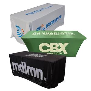 Custom Advertising Eco-Friendly Recycled Polyester Outdoor Foldable <b>Table</b> Covers with Digital Printing for Weddings Decorations - Product Image 1
