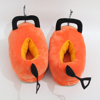 Pochita Plush Chainsaw Dog Demon Slippers Warm Anime Cotton Slippers for Men and Women for Autumn Winter