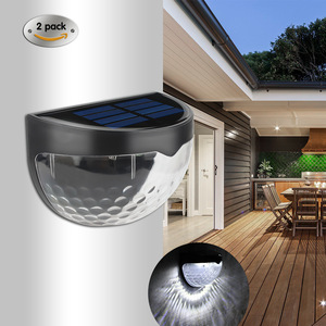 Lámpara Solar Semicircular de Pared con 6 LED, Impermeable para Exteriores, Jardín, Valla, Patio, en Negro, Blanco, Luz Cálida y Arcoíris - Product Image 1