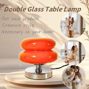 โคมไฟแก้วคู่สีส้ม LED สไตล์เกาหลีโคมไฟกลางคืนอันอบอุ่นสำหรับตก<span class=keywords><strong>แต่ง</strong></span>บ้านอ่านหนังสือโรงงานขายส่ง - Product Image 3