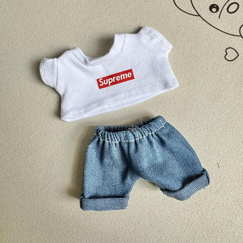 Jean super bleu blanc