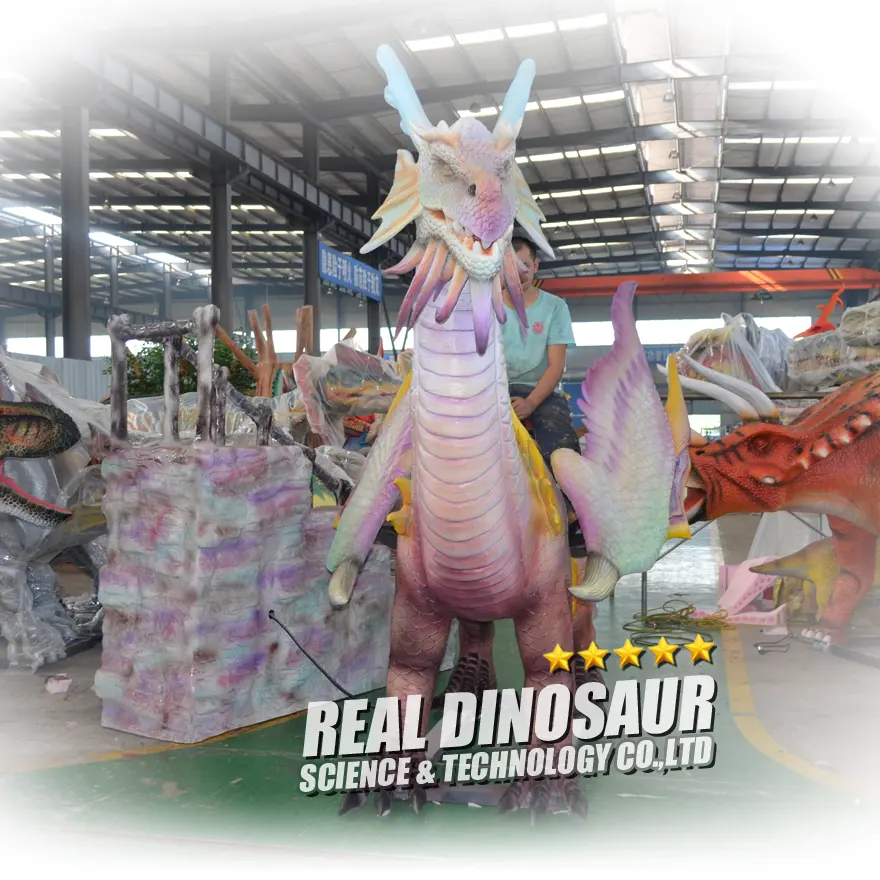 Parque de Atracciones de nuevo diseño para niños, Dragón Volador de lujo, realista, Animal, 2021