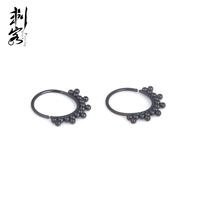 Bague créole segmentée articulée en acier inoxydable 316L plaqué or pour enfants, tendance, pour mariage et fiançailles, avec plusieurs billes