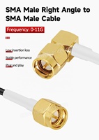 Câble coaxial RF flexible de bonne qualité RG086 RG141 RG402 à faible perte, connecteur SMA mâle à SMA mâle à angle droit pour la communication