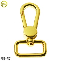 Vente en gros de mousqueton de luxe de haute qualité anneau en métal crochet de sécurité en alliage de zinc boucle à pression pour collier d'animal de compagnie sac à main étanche