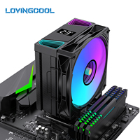 Refroidisseur d'air pour processeur ARGB Lovingcool Direct Contact avec 6 caloducs, ventilateur RGB adressable, en aluminium, pour processeur de bureau Intel AMD