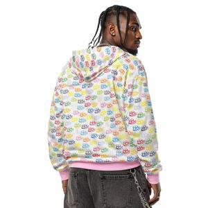 Wholesale Autumn Woven Pullover Boxy Fit Embroidery Sweatshirt Custom Logo 100% Cotton Puff Printing Full Zip Hoodie - Product Image 2