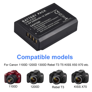 LP-E10 Batteries de caméra LP E10 LPE10 + LCD USB double chargeur pour <span class=keywords><strong>Canon</strong></span> EOS 1100D <span class=keywords><strong>1200D</strong></span> 4000D Kiss X50 X70 Rebel T3 T5 T6 LP-E10 - Product Image 4