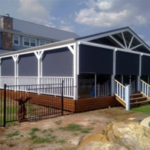 KAKADU Stores d'extérieur à rouleau motorisés imperméables Stores en tissu à glissière pour fenêtres et patios - Product Image 4