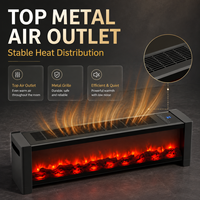 Nouvelle Chauffe-plancher transfrontalière à chauffage instantané 2000W, avec effet de flamme 3D réaliste et protection contre la surchauffe, cheminée électrique sur pied